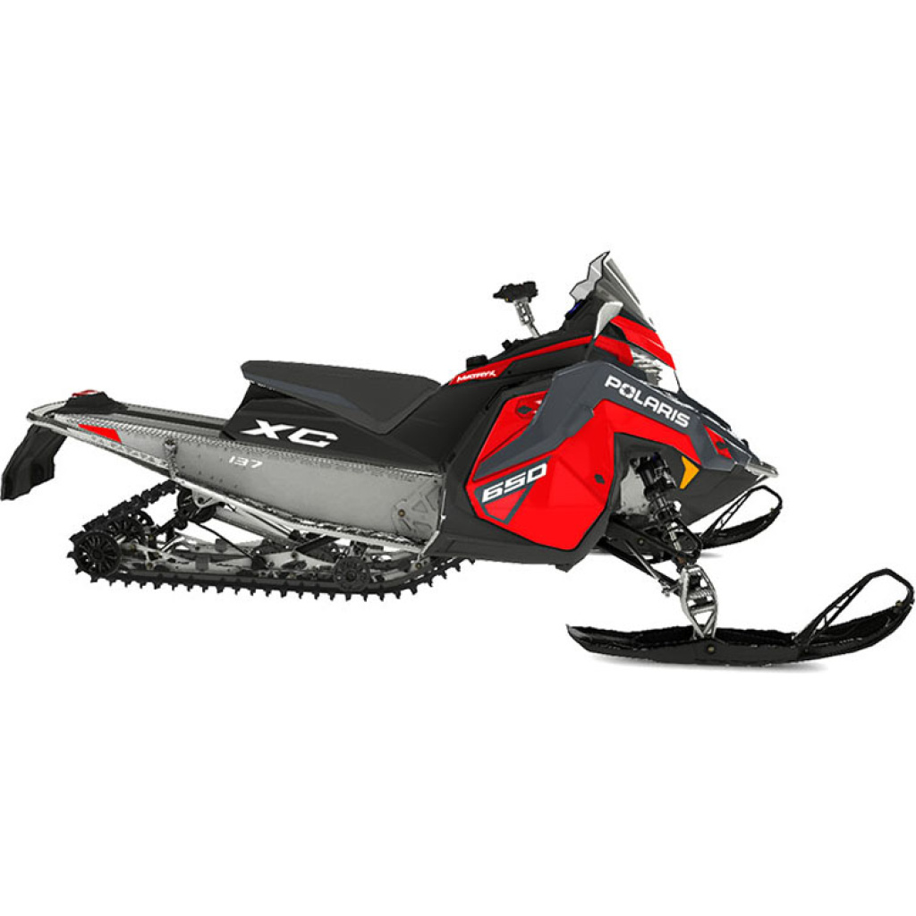 2024 Polaris 650 Indy XC 137 ES Indy Red, Stealth Gray