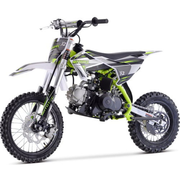X2 Kids Gas Dirt Bike, Electric Start 110cc 4-Stroke, Semi Automatic, 14/12 inch Wheels, Ages 12 and up
