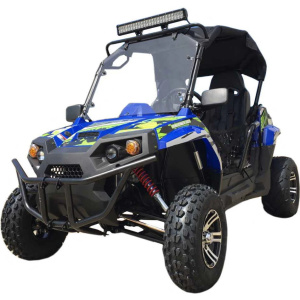 TrailMaster Challenger 200X Go Kart UTV Side by Side, with Alloy Wheels, Windshield and LED Light Bar