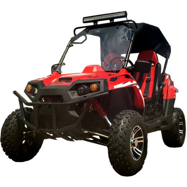 TrailMaster Challenger 200EX EFI UTV Deluxe, Windshield, Push Bar, Alloy Wheels, Light Bar