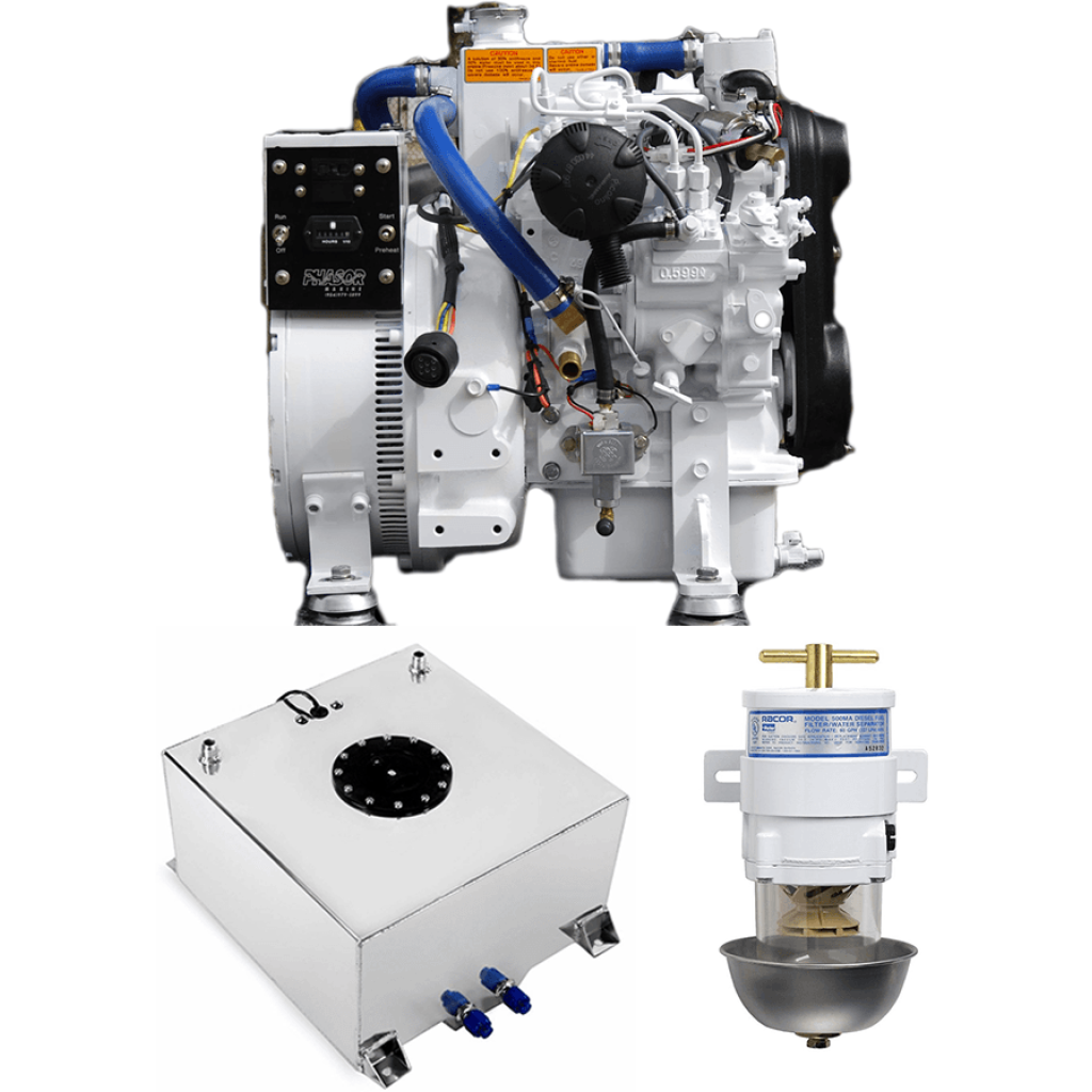 Phasor k2-4.5pmg-kit Marine Generator Includes Fuel Tank and Filter 4.5 KW 60 Hz Ignition Protected