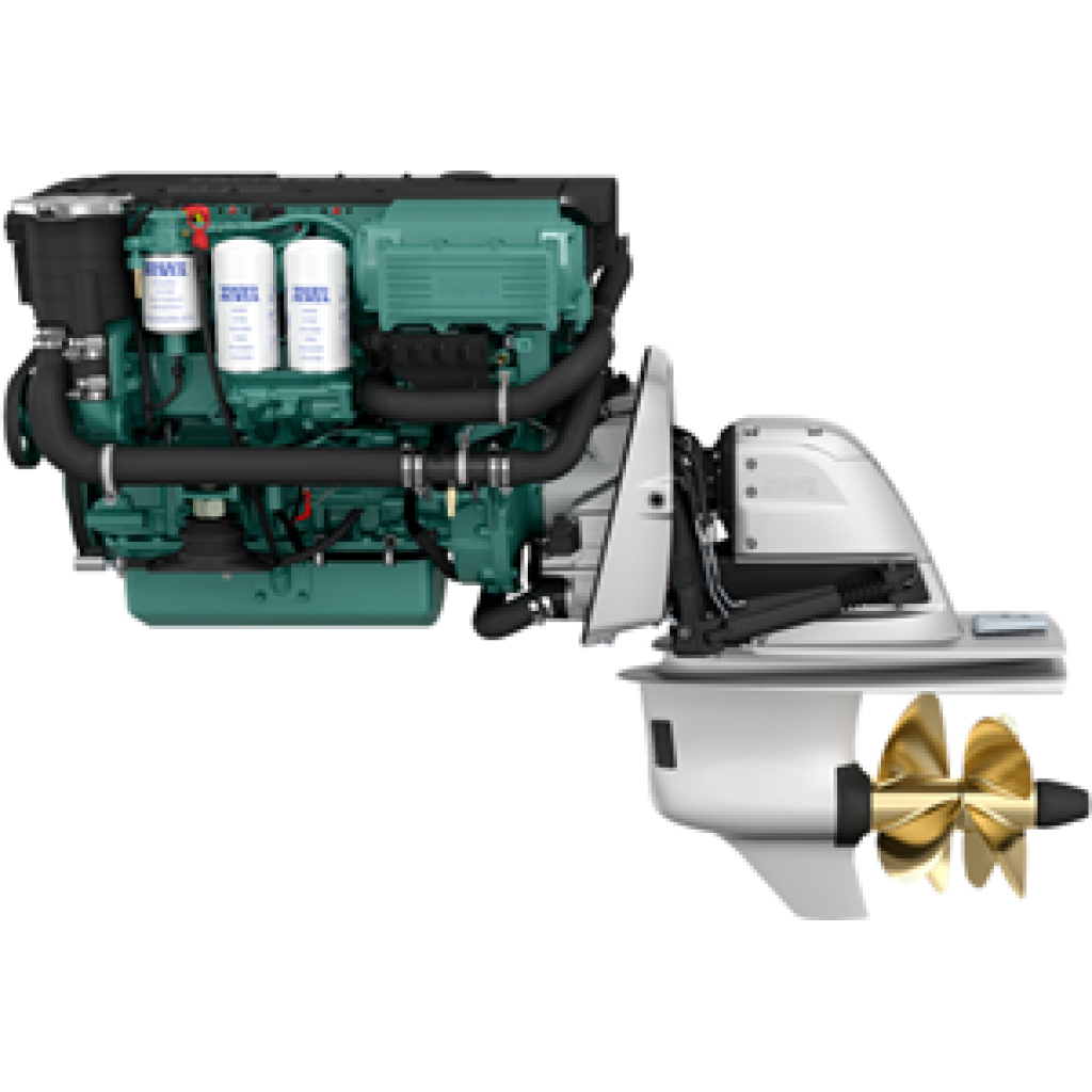 Volvo Penta D4-260 Aquamatic Sterndrive marine diesel engine 260hp