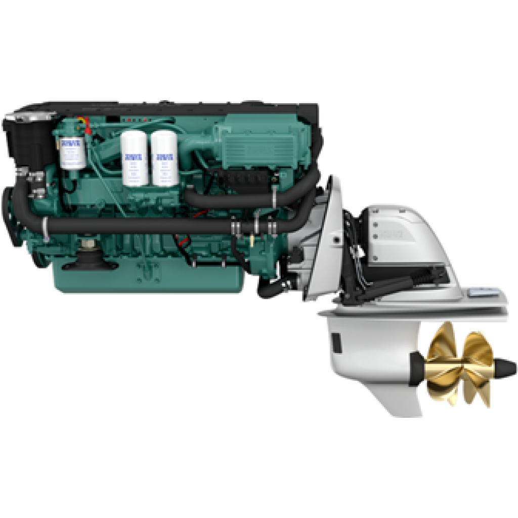 Volvo Penta D6-370 Aquamatic Sterndrive marine diesel engine 370hp