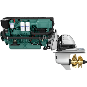 Volvo Penta D6-370 Aquamatic Sterndrive marine diesel engine 370hp